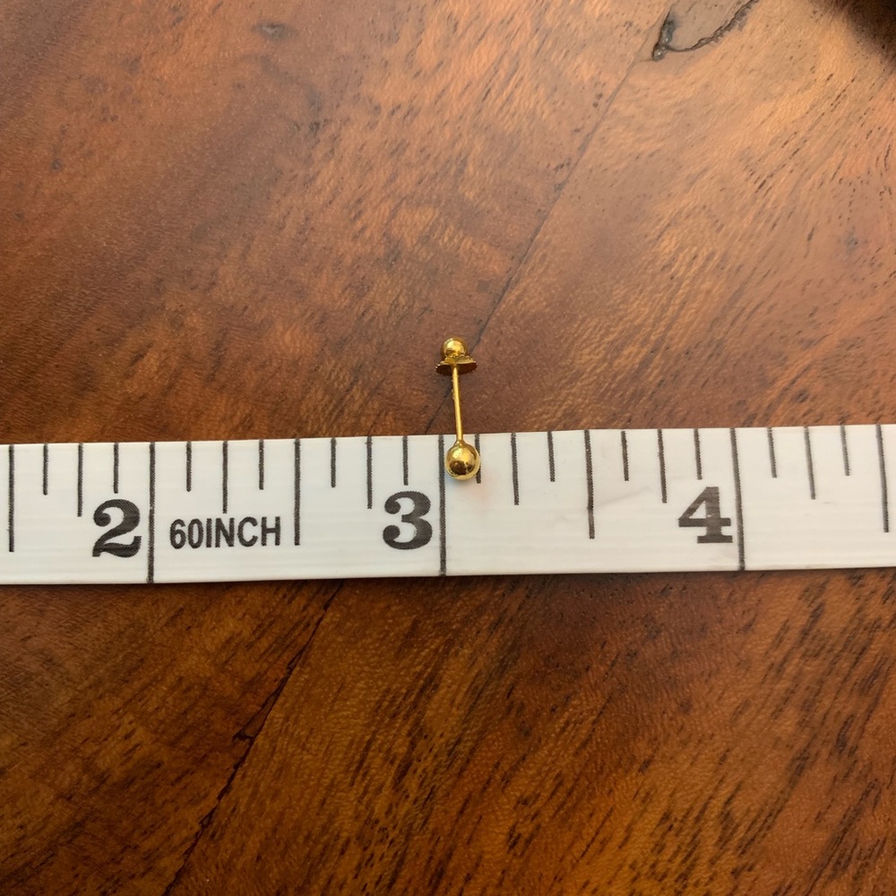 22K Yellow Gold Stud earrings - Picture 2 of 3